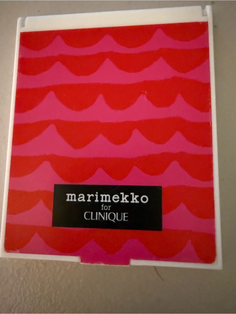 Marimekko for Clinique Pink & Red Patterned Skincare Compact